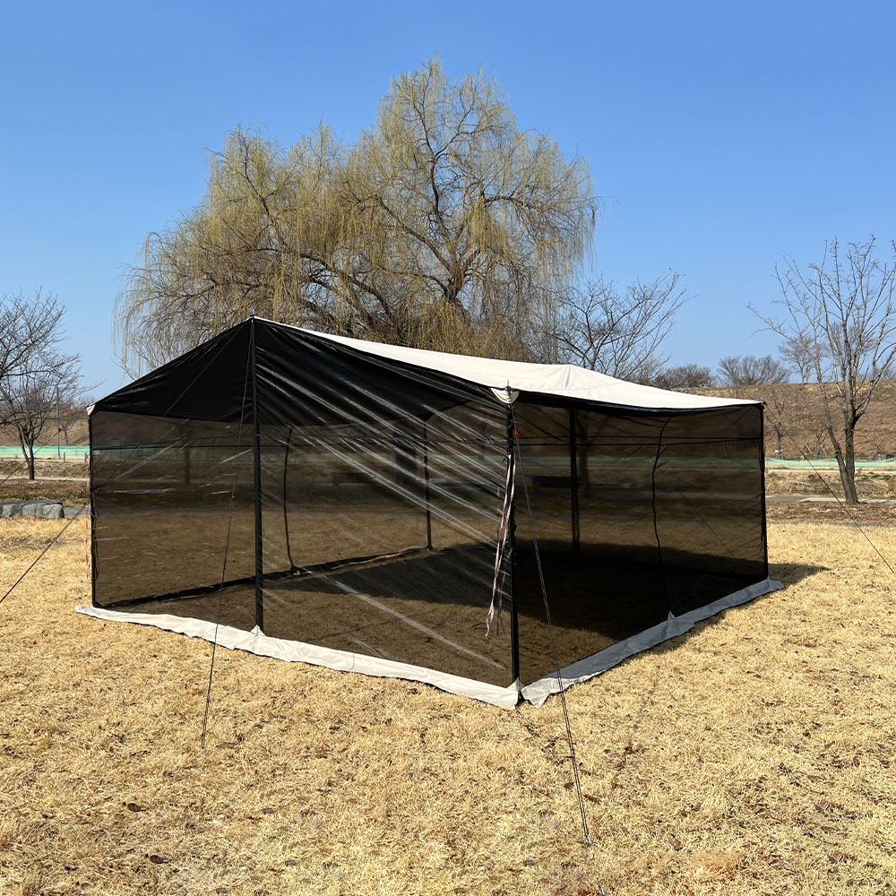 지퍼 타프 블랙코팅 쉘터 메쉬 스크린 아릭시 300D 단품 헥사 M