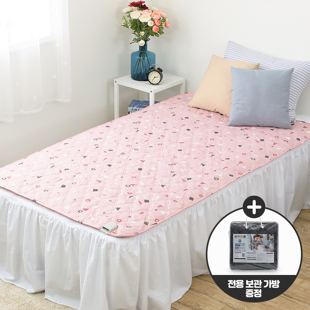 곰표한일 워셔블 전기요 온열매트 캠핑 보니핑크 싱글