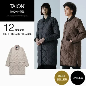 타이온 TAION 시티 파이핑 컬러 롱 다운 코트 패딩 재킷 109CI-LONG - 상품 이미지