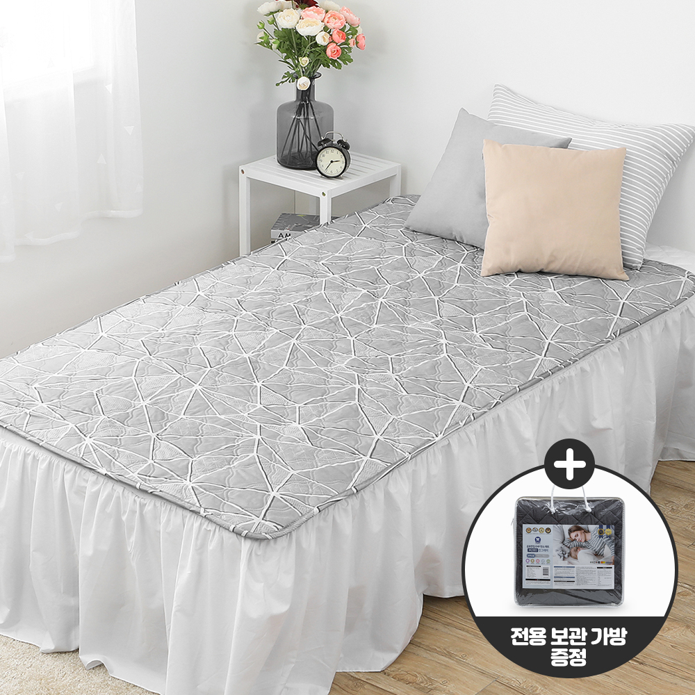 곰표한일 워셔블 전기요 온열매트 캠핑 크로크그레이 싱글