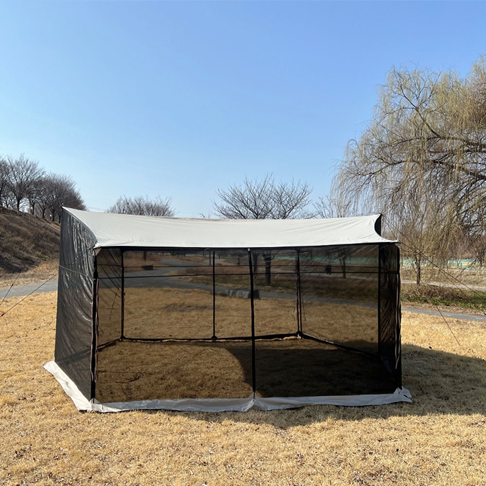 지퍼 타프 블랙코팅 쉘터 메쉬 스크린 아릭시 300D 단품 헥사 M