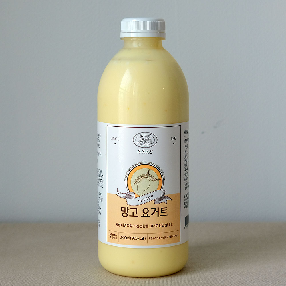 우유곳간 목장 직송 수제 마시는 요거트 망고, 1L, 1개 - 상품 이미지