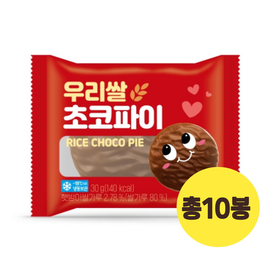 청정원 우리쌀초코파이 30g 총10개 - 상품 이미지
