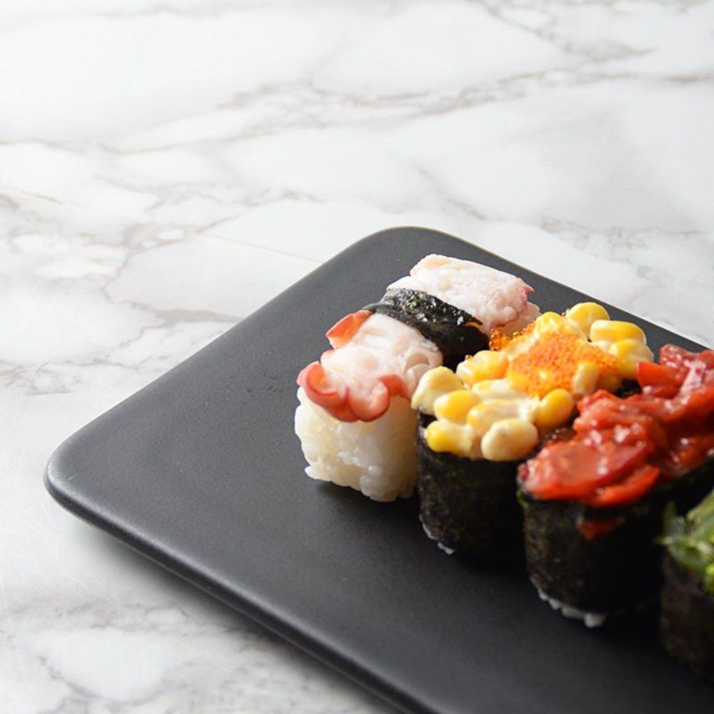 무광택 세라믹 원형 일반접시 스시 디너 디저트 에피타이저 회접시 앞접시 돌그릇 케이크 식기 직사각형 태블릿 8(무광택) - 상품 이미지