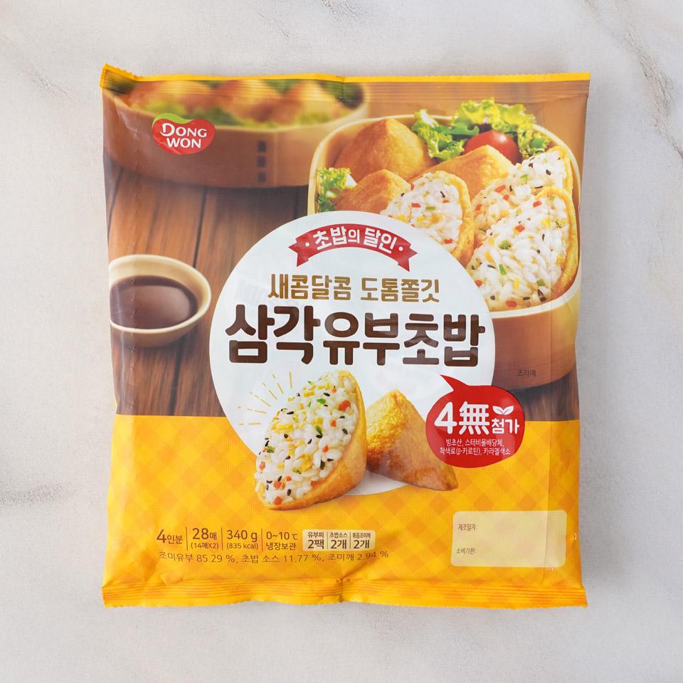메가마트 동원 초밥의 달인 삼각 유부초밥 4인분 340g - 상품 이미지