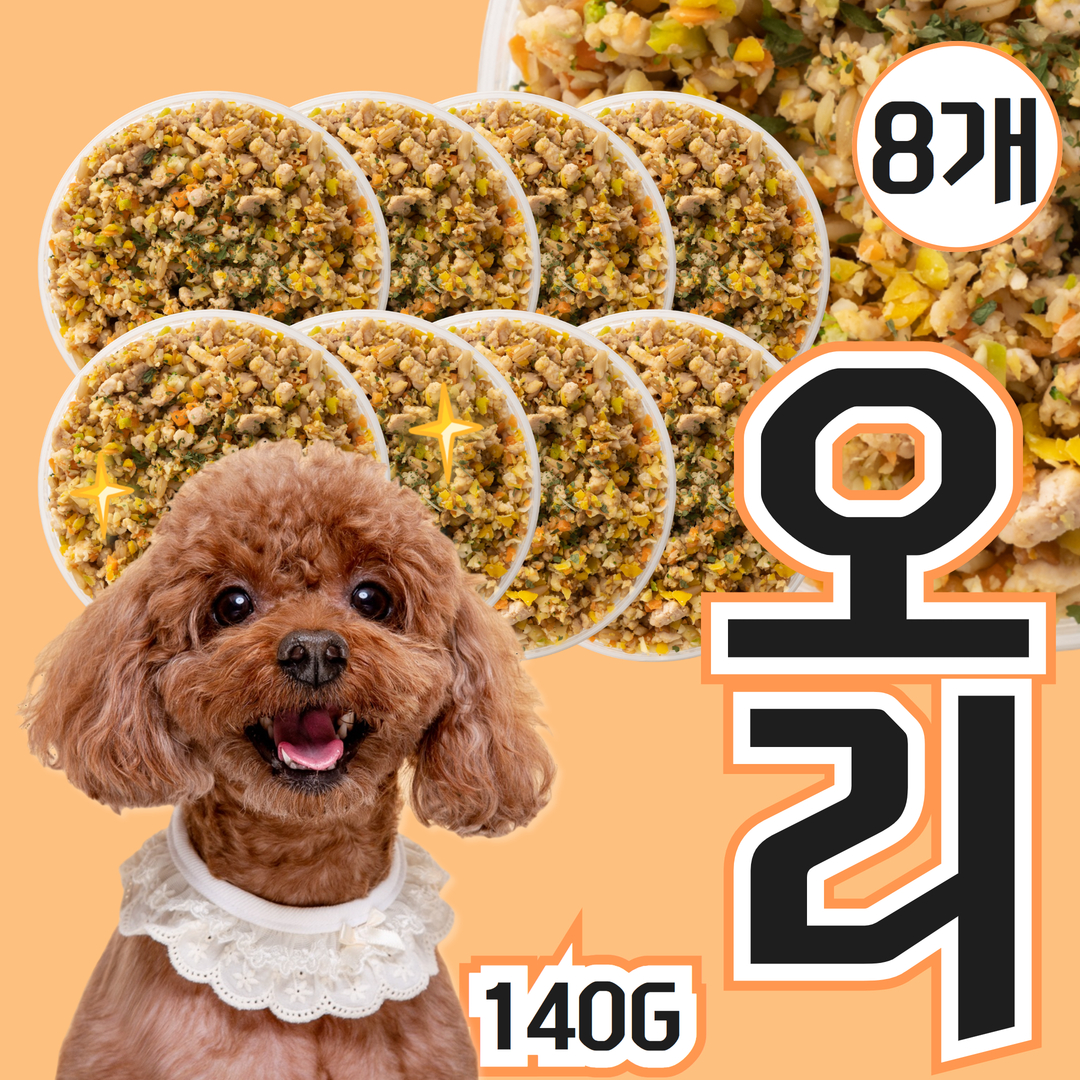 강아지화식 내추럴피드 자연식 사료 오리피드 오리고기, 140g, 8개 - 상품 이미지