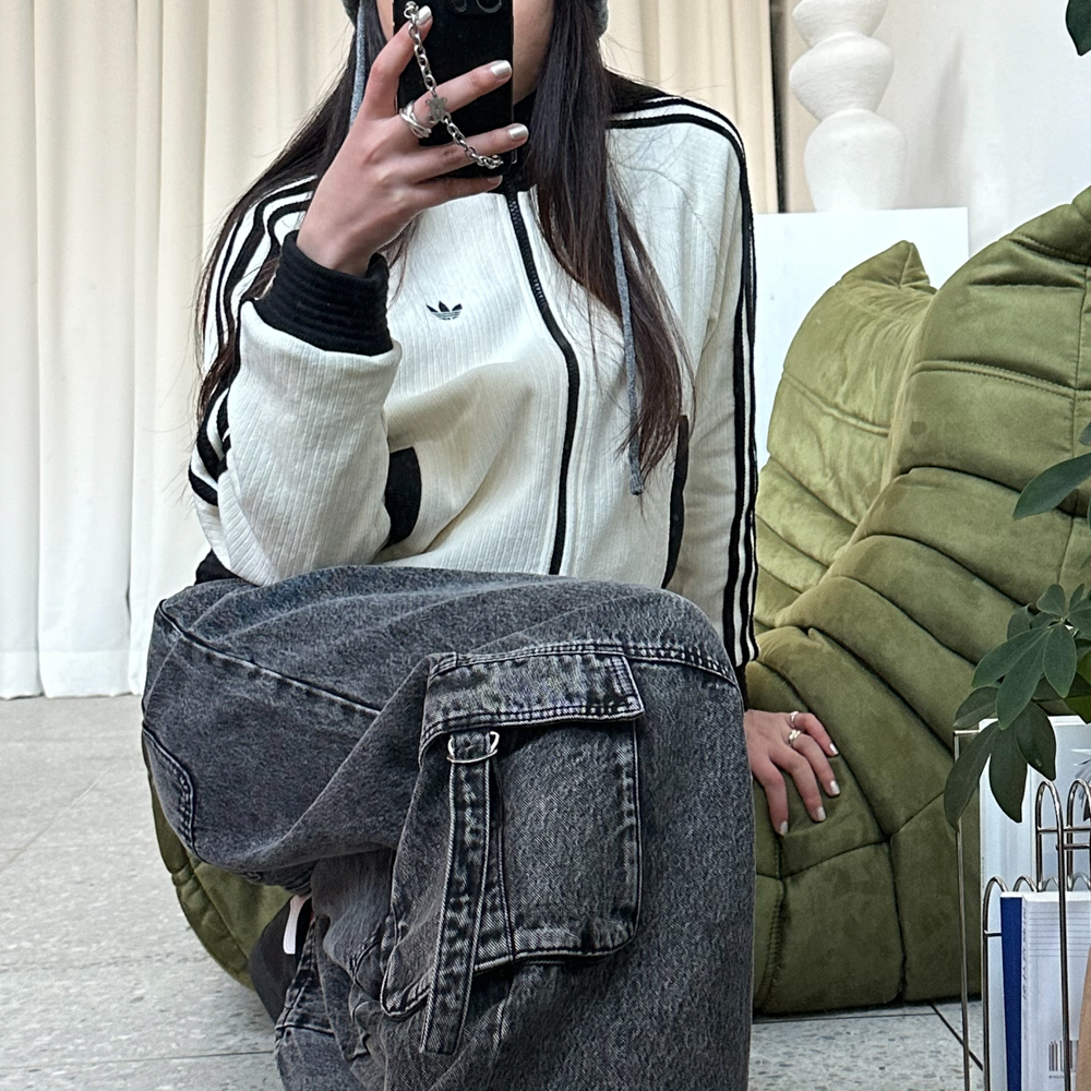 아디다스 아디컬러 레트로 베켄바우어 코듀로이 트랙탑 져지 자켓 - 상세 이미지 5
