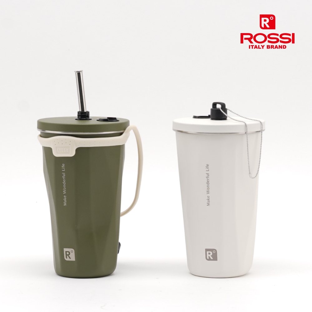 4계절 휴대용 스트랩 스트로 텀블러 스텐빨대 청소솔 포함 600ml - 메인 이미지
