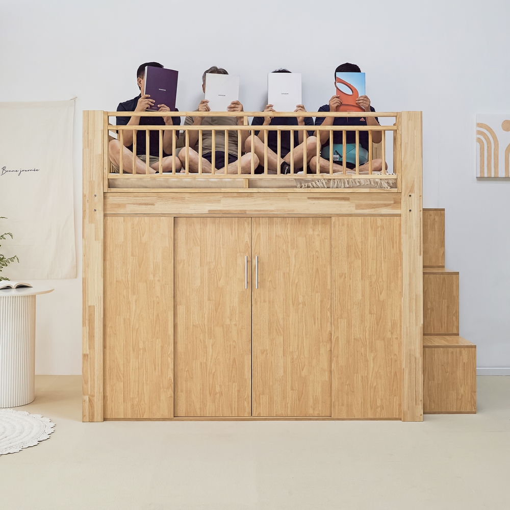 문하우스 성인 유아 어른 벙커침대 2층 벙커형 침대책상 세트