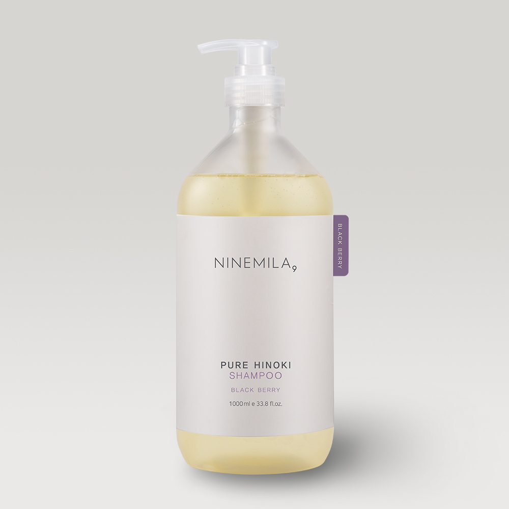 나인밀라 퓨어히노끼 샴푸 블랙베리향, 1L, 1개