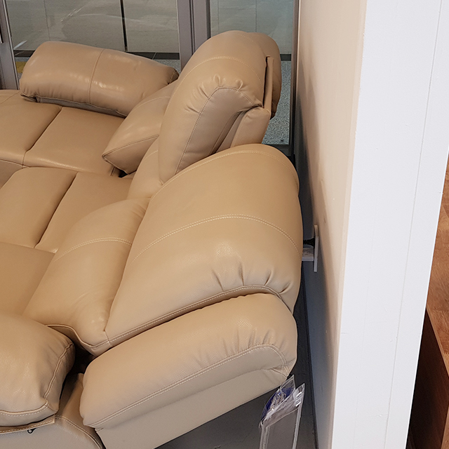 스코나 생트마리 이태리 천연 면피가죽 리클라이너 소파 스툴미포함, 진네이비머드, 3인용