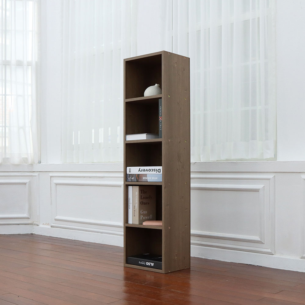 루이스 H1200 책장 300x240x1200mm, 5단, 엔틱 - 메인 이미지
