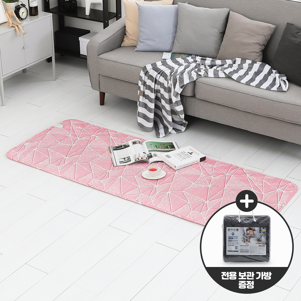 곰표한일 워셔블 전기요 온열매트 캠핑 크로크핑크 미니싱글