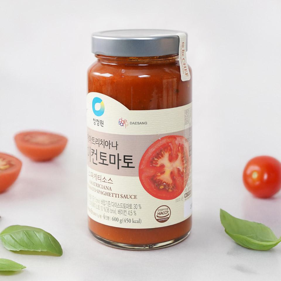 메가마트 대상 청정원 베이컨 토마토 스파게티소스 600g - 상세 이미지 2