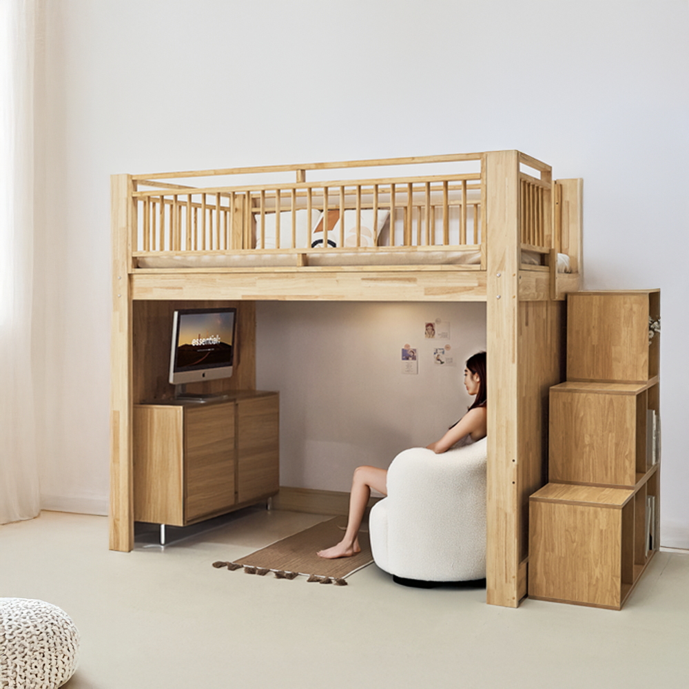문하우스 성인 유아 어른 벙커침대 2층 벙커형 침대책상 세트