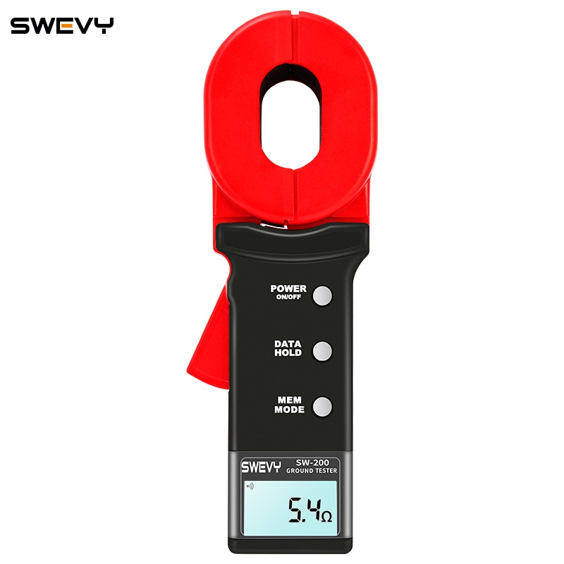접지 저항 테스터기 디지털 클램프 누설 시험기 SW200 측정 - 상품 이미지