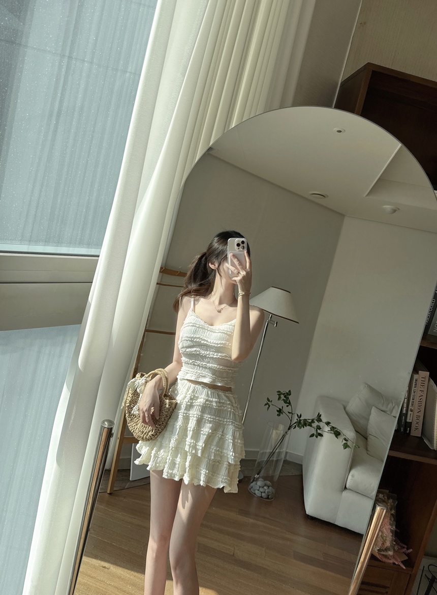 [신상💛롱ver*/숏ver*]동남아 휴양지 캡내장 프릴 나시 투피스 세트 상세 이미지 19