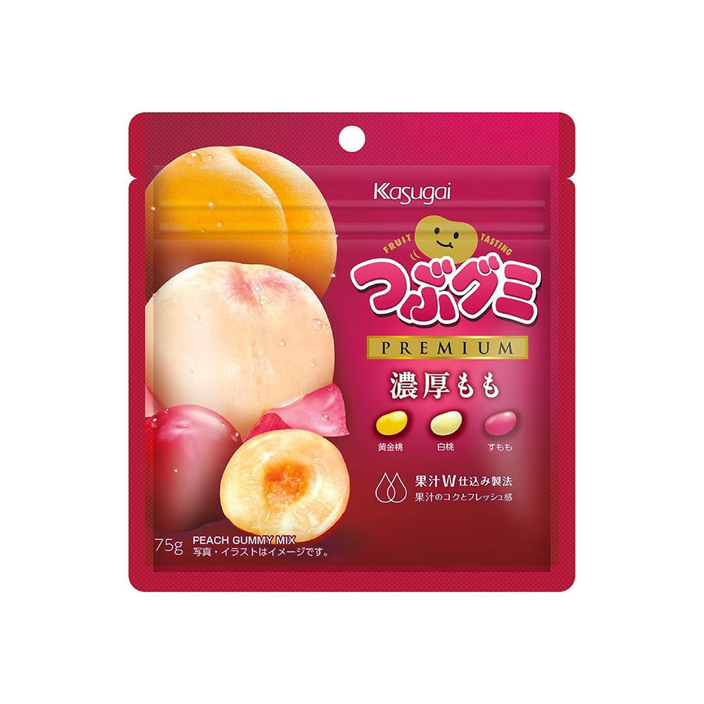 카스가이 츠부구미 PREMIUM  농후 복숭아 젤리 75g 10개세트