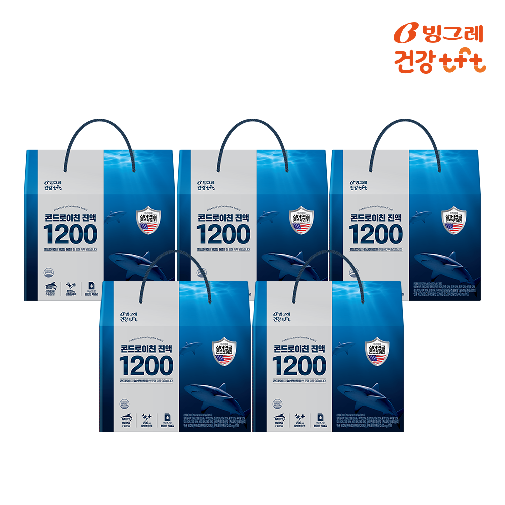 빙그레 콘드로이친 진액 1200 청상어연골 18포, 5개