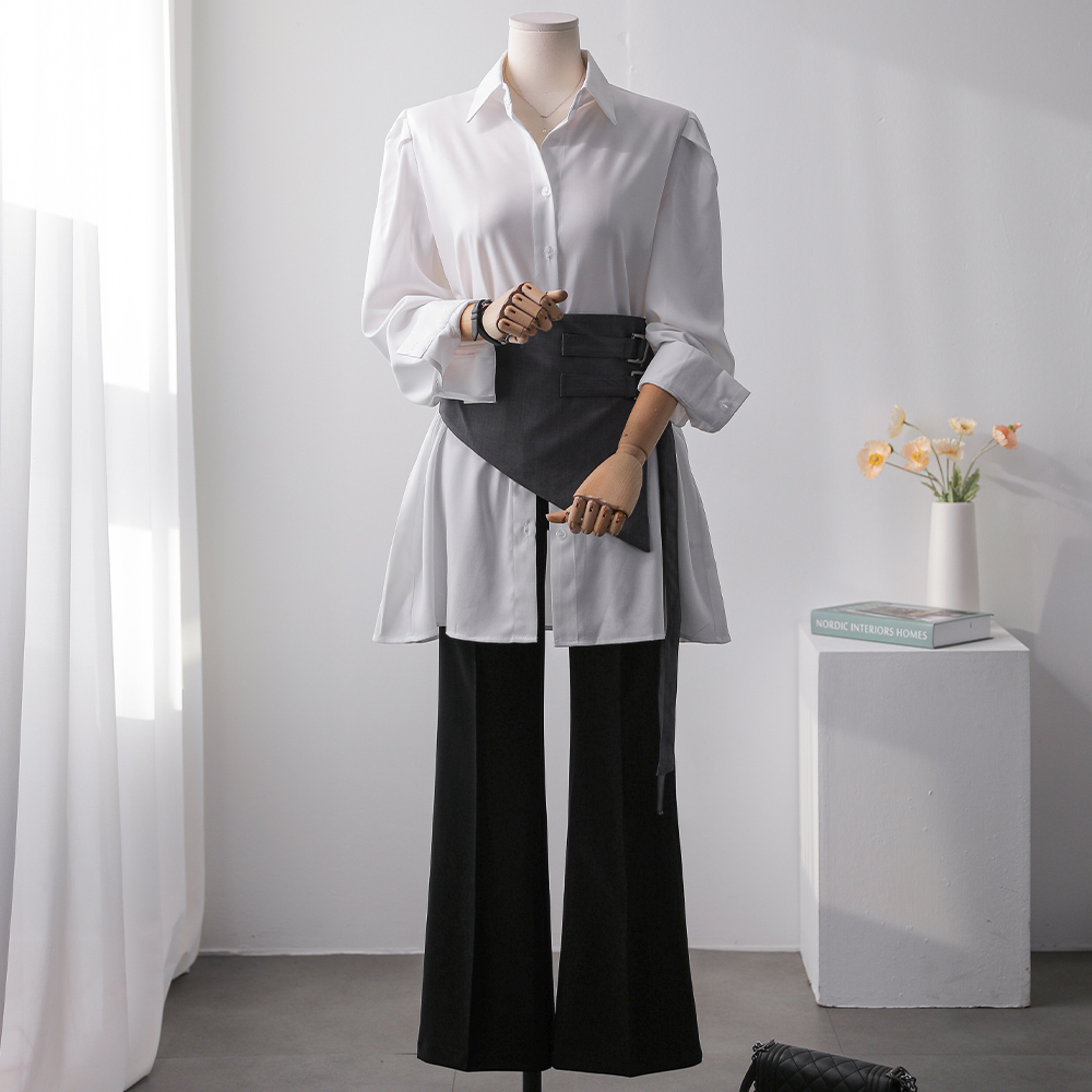 베오 몸매보정핏 스판 밴딩 부츠컷 팬츠 - 상세 이미지 5