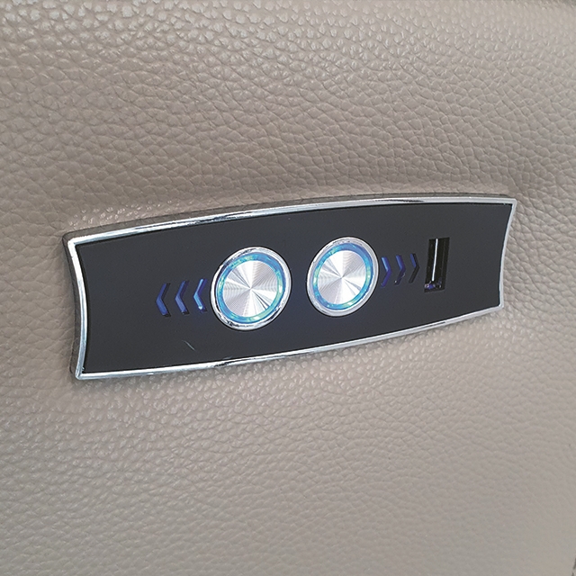 스코나 생트마리 이태리 천연 면피가죽 리클라이너 소파 스툴미포함, 진베이지, 4인용