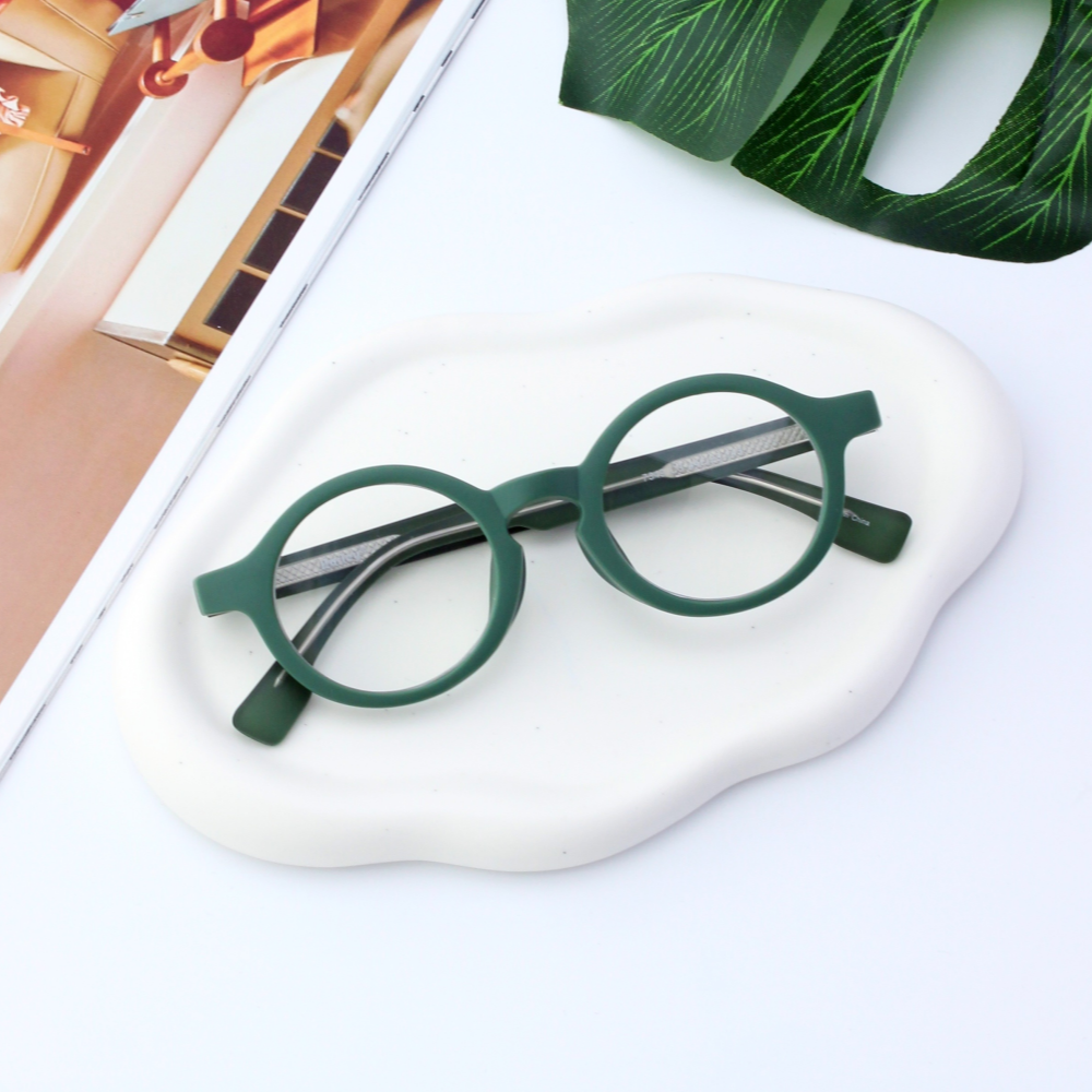 김구안경 긱시크 호피 뿔테안경 동그란 변색렌즈 원형 고도근시 안경테 허영만 - 상세 이미지 4