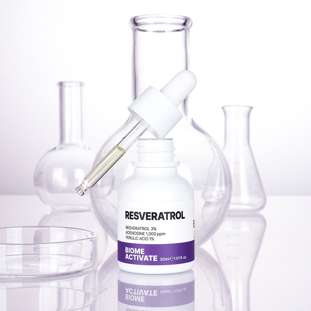[바액] [고기능] 레스베라트롤 앰플 [30ml] 레스베라트롤3% 아데노신 1,000ppm 페룰릭애씨드(페룰산) 1% 항산화 피부보호 윤기