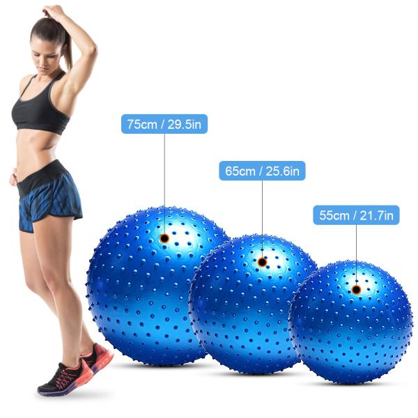 홈트레이닝 짐볼, 요가볼, 다이어트운동 장비 45CM 55CM 65CM 75CM 가시 마사지 공 스포츠 요가 포인트 피트니스 체육관 균형 Fitball... 