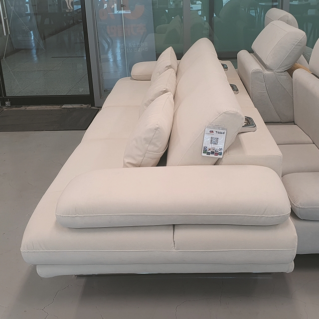 스코나 보르센 세투스 아쿠아텍스 패브릭 스윙 소파 스툴포함, 크림화이트, 4인용