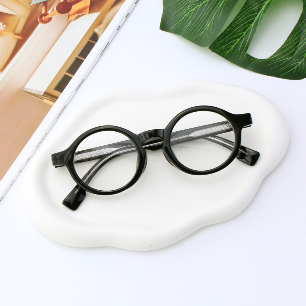 김구안경 긱시크 호피 뿔테안경 동그란 변색렌즈 원형 고도근시 안경테 허영만 - 상세 이미지 2