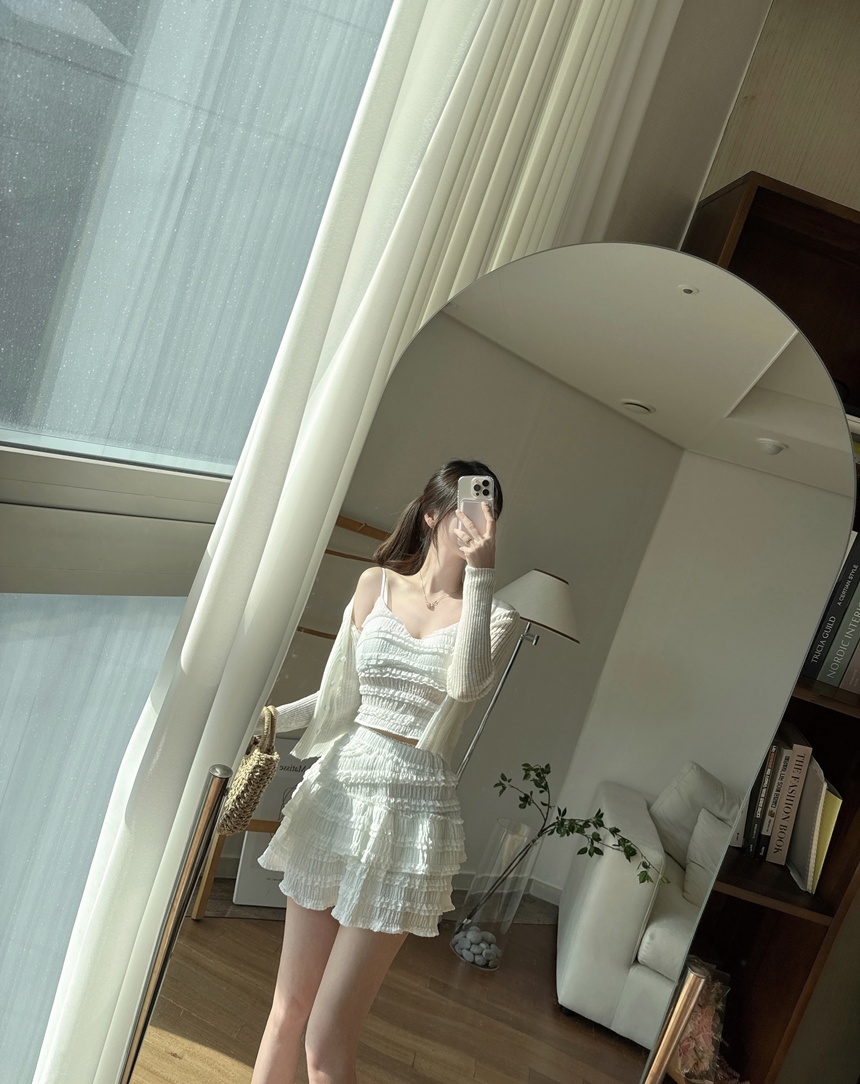 [신상💛롱ver*/숏ver*]동남아 휴양지 캡내장 프릴 나시 투피스 세트 상세 이미지 12