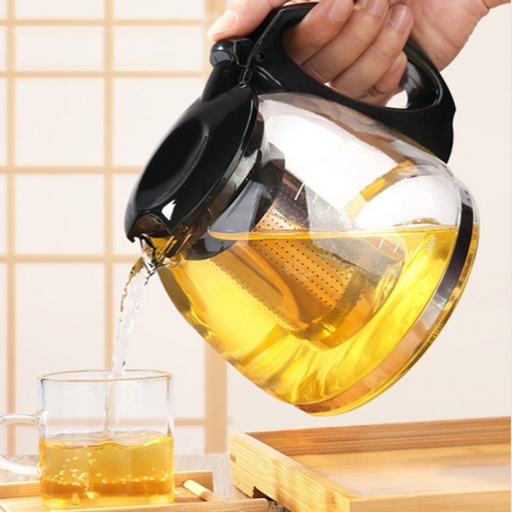 내열유리 주전자 차망 우리기 티포트 약탕기 워머 1.1L