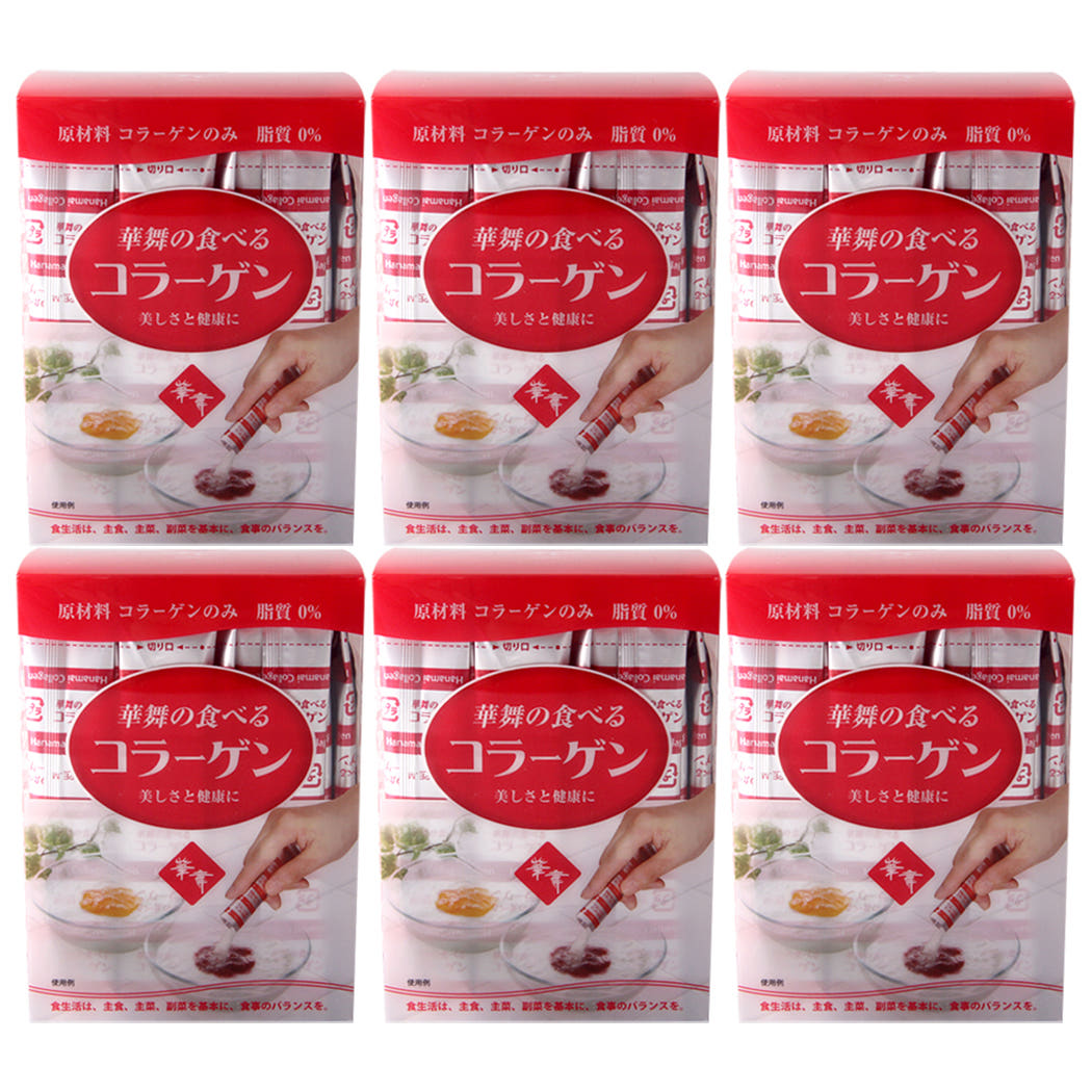 일본 하나마이 100% 먹는 고함량저분자돈피콜라겐펩타이드 스틱 6세트 돼지분말가루파우더효능