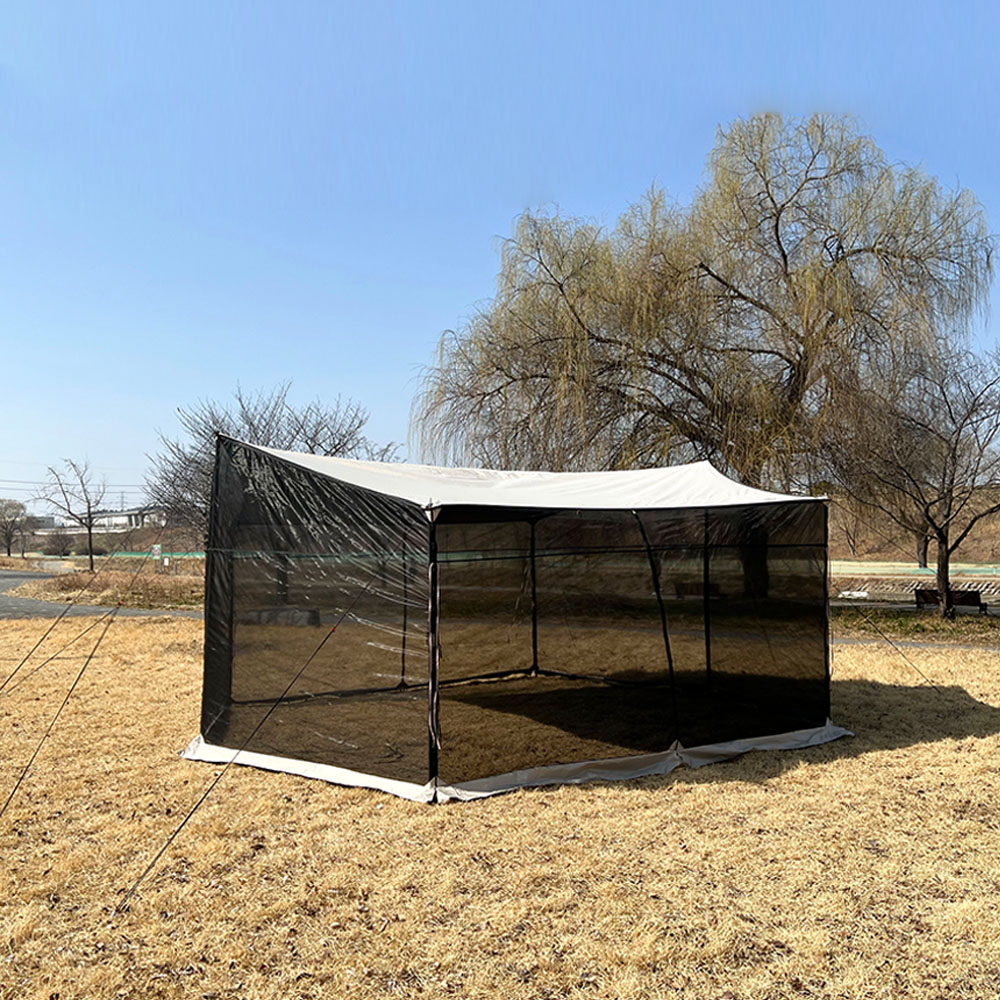 지퍼 타프 블랙코팅 쉘터 메쉬 스크린 아릭시 300D 단품 헥사 M