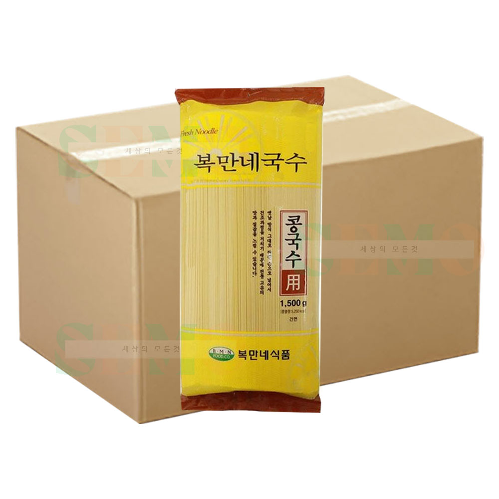 복만네국수 콩국수용 4.5kg(1.5kg x 3개) 중면 국수면 : SEMOthings