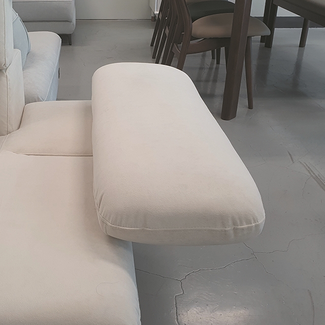 스코나 보르센 세투스 아쿠아텍스 패브릭 스윙 소파 스툴포함, 크림화이트, 4인용