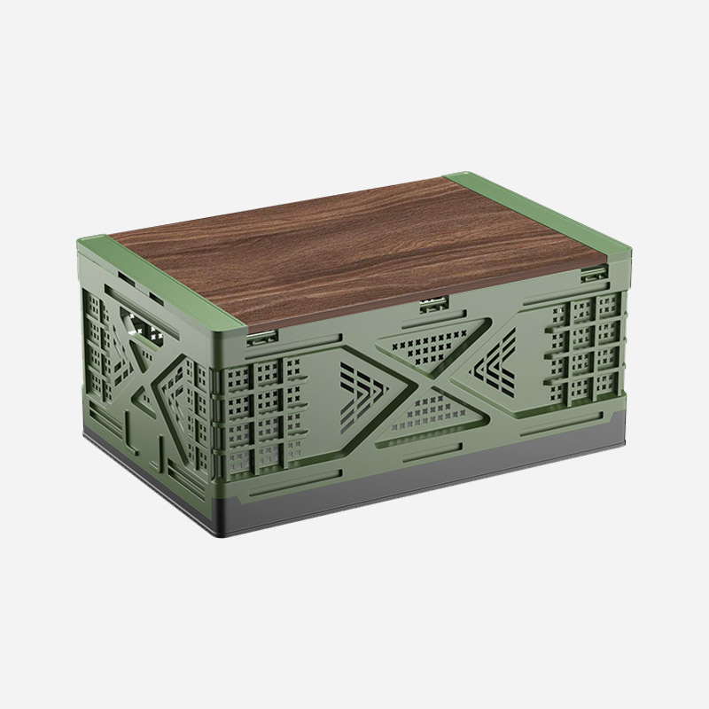 KOOLMAN(쿨맨) 크랙 폴딩 캠핑박스 단품 50L, 올리브그린 + 상판 (세트)