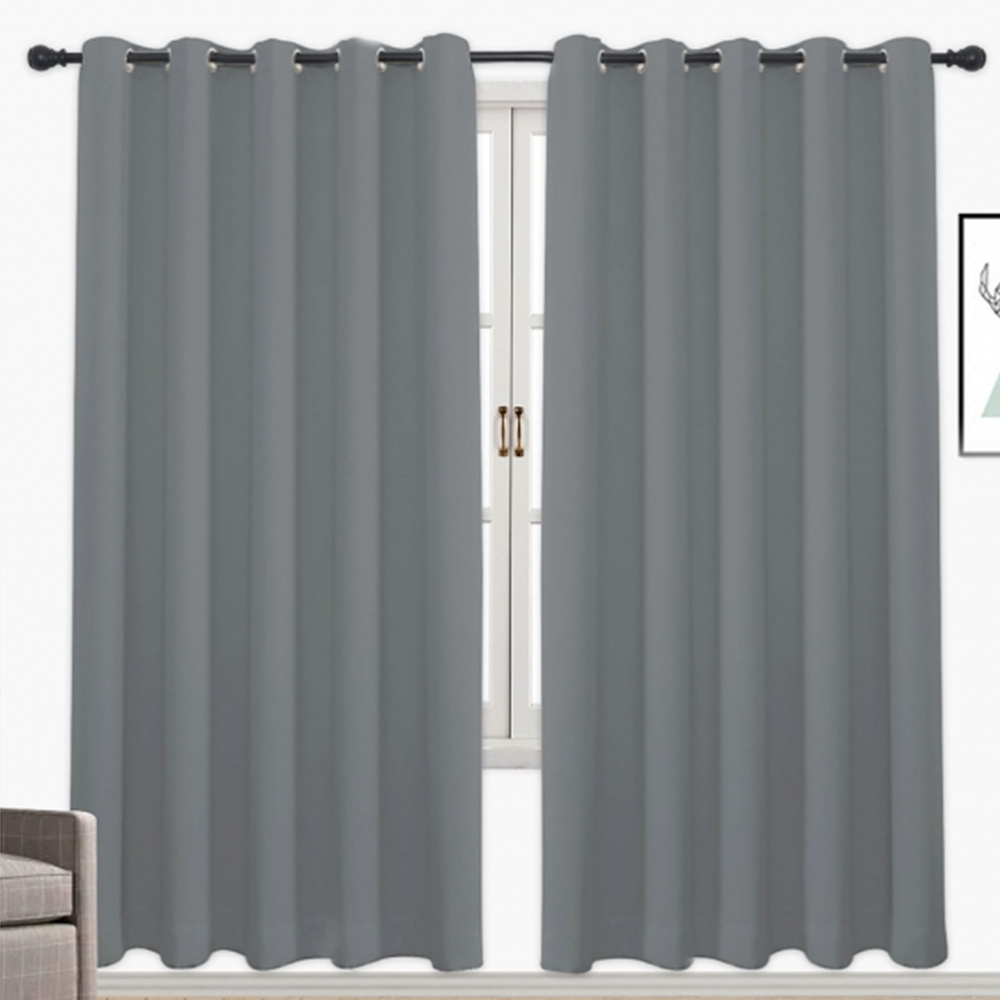 미드나잇 창문형암막커튼 호텔식 아일랫커튼 방한 단열 2장