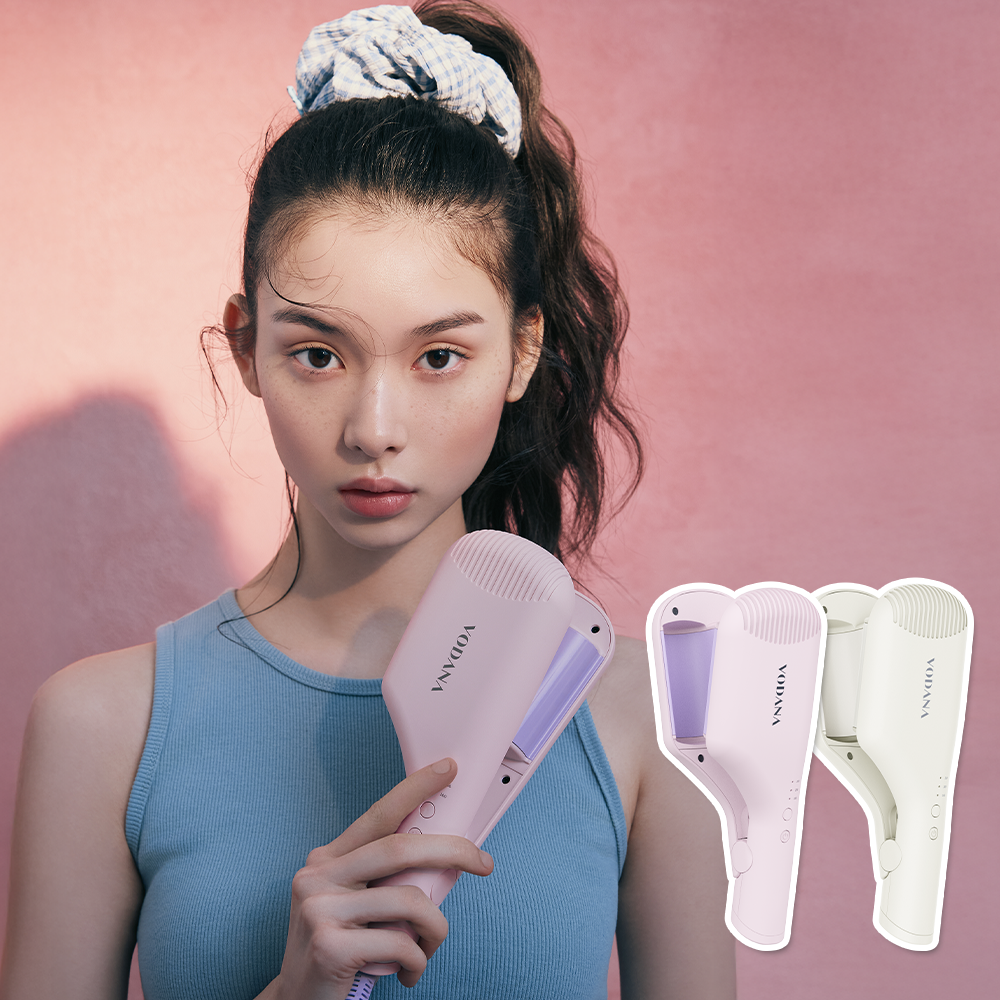 [보다나] 컴팩트 물결고데기 38mm 아이보리무드/핑크라벤더