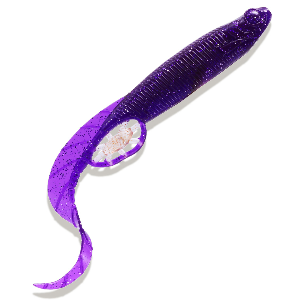 캣츠크로우 모비딕테일 광어다운샷웜 광어웜 광따 070 퍼플, 12.7cm(5인치) - 상세 이미지 3
