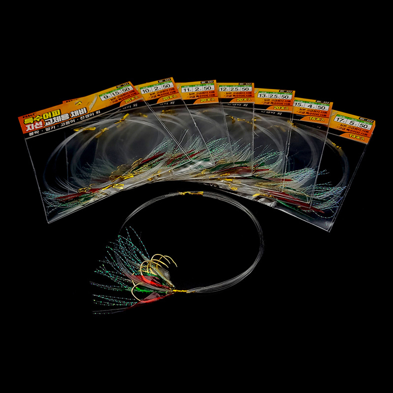 백경 BK-322 특수어피 지선교체용 카드채비 볼락 열기 고등어 전갱이