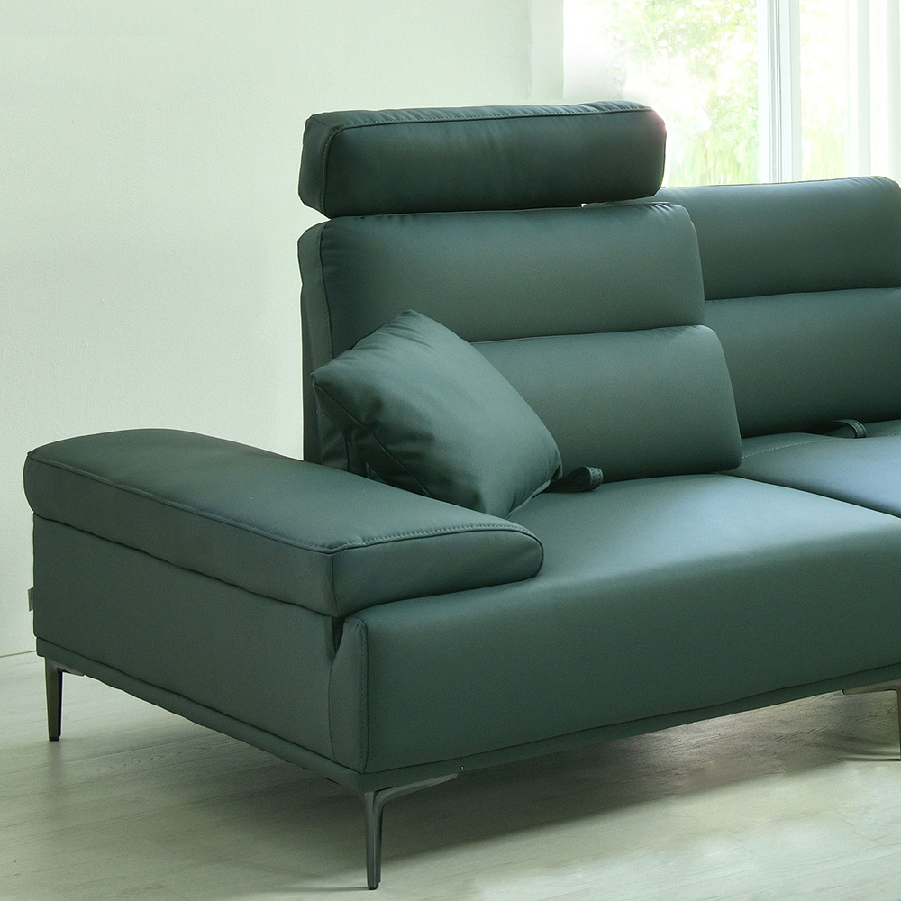 스코나 레아모 실리콘레더 가죽 좌방석확장 4인 스윙 소파 침대쇼파 소파베드