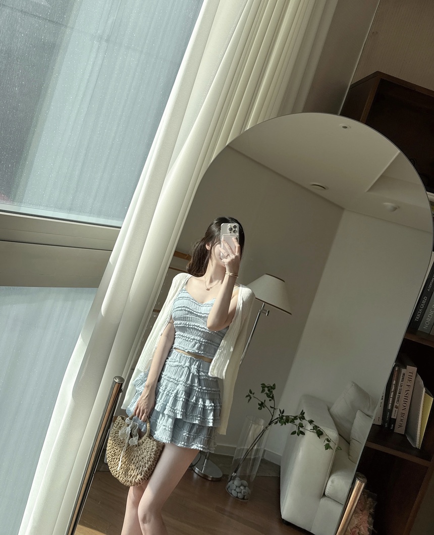 [신상💛롱ver*/숏ver*]동남아 휴양지 캡내장 프릴 나시 투피스 세트 상세 이미지 43