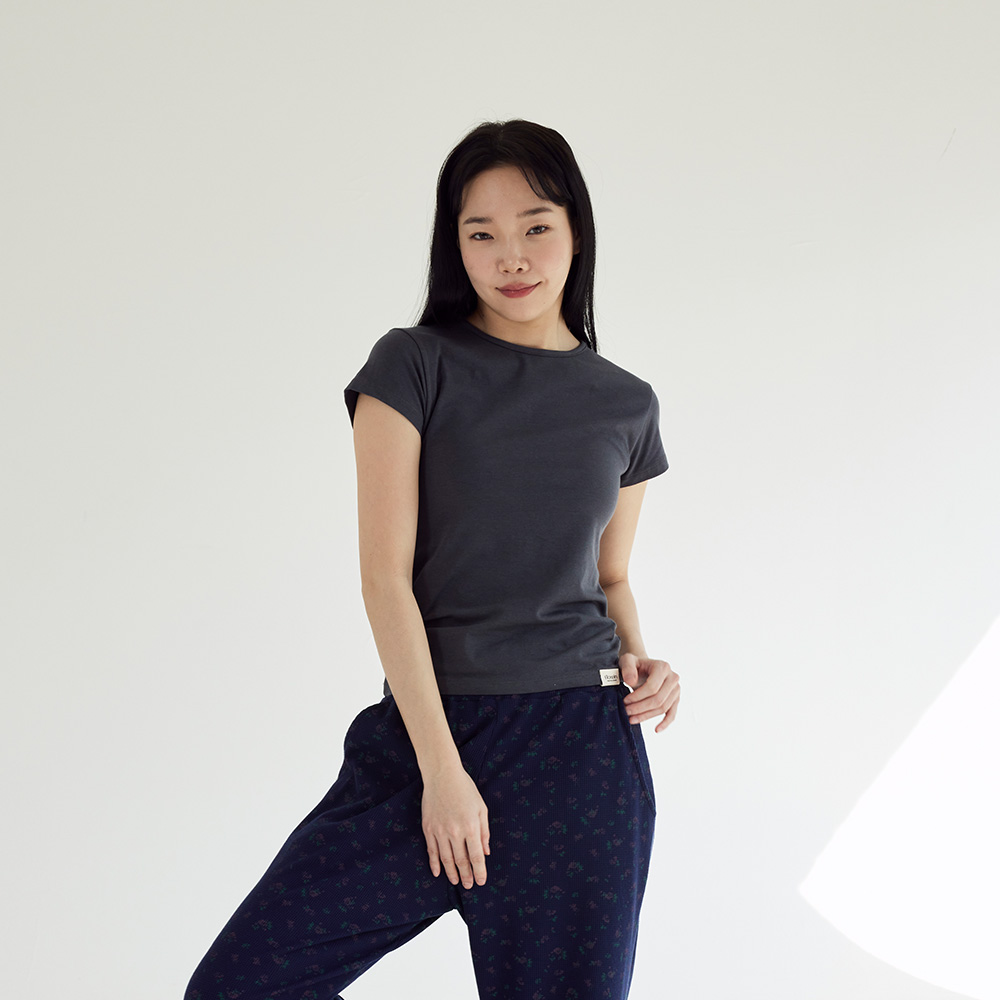 슬림9 모달 반팔+모달 멜로우 팬츠 파자마 커플 잠옷 여름잠옷세트 - 상세 이미지 2