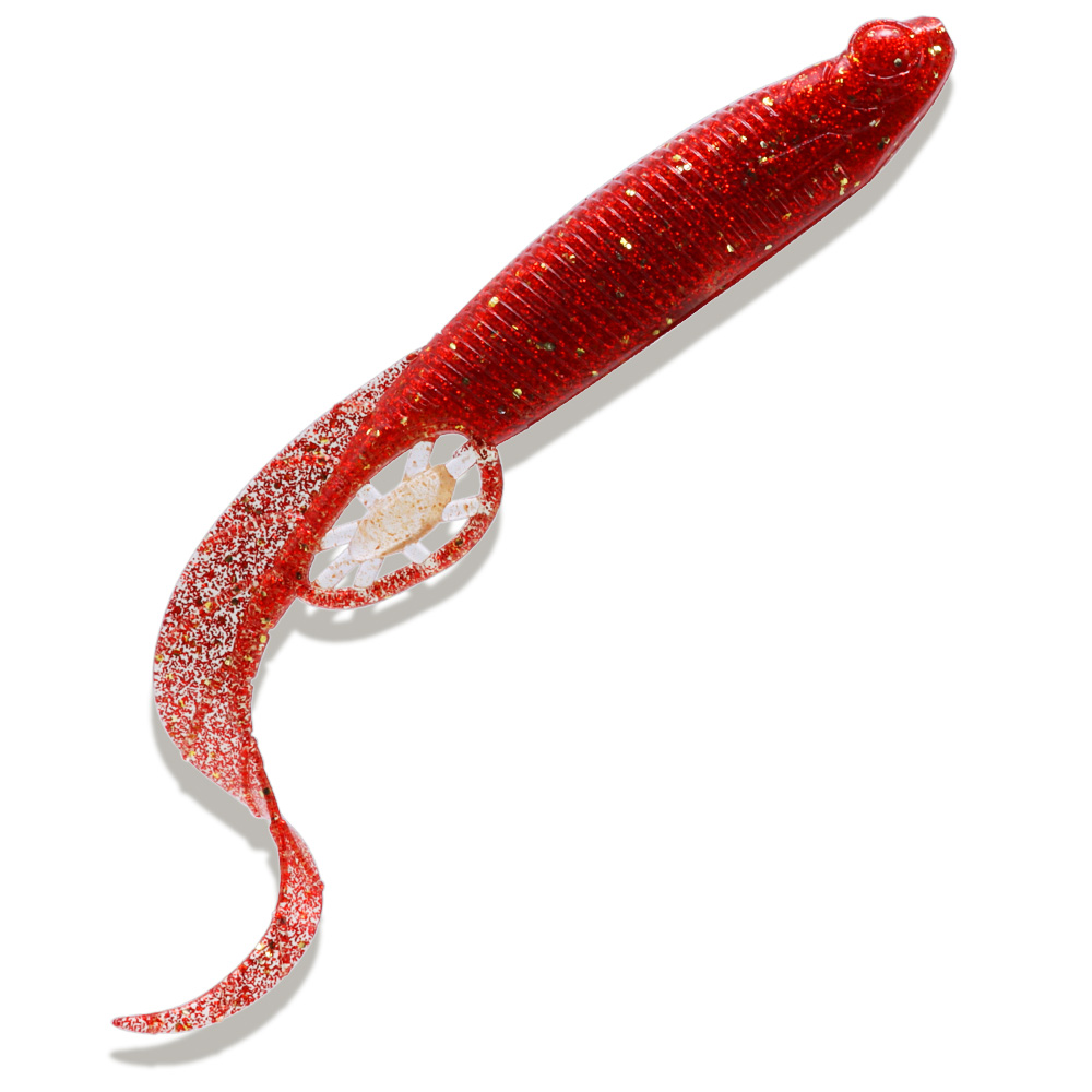 캣츠크로우 모비딕테일 광어다운샷웜 광어웜 광따 050 다크 레드, 12.7cm(5인치) - 상세 이미지 3