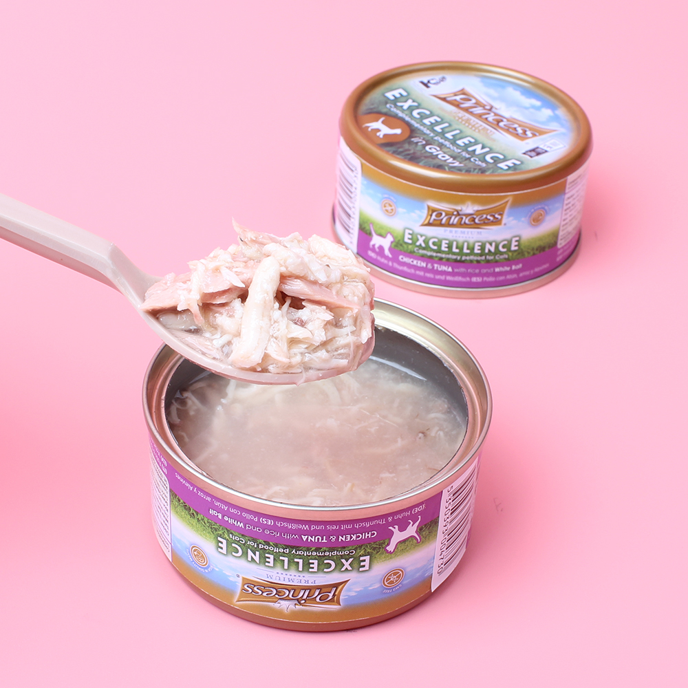 프린세스 프리미엄 엑설런스 고양이 습식캔 치킨튜나 앤 흰살생선, 70g, 1개 - 상세 이미지 2