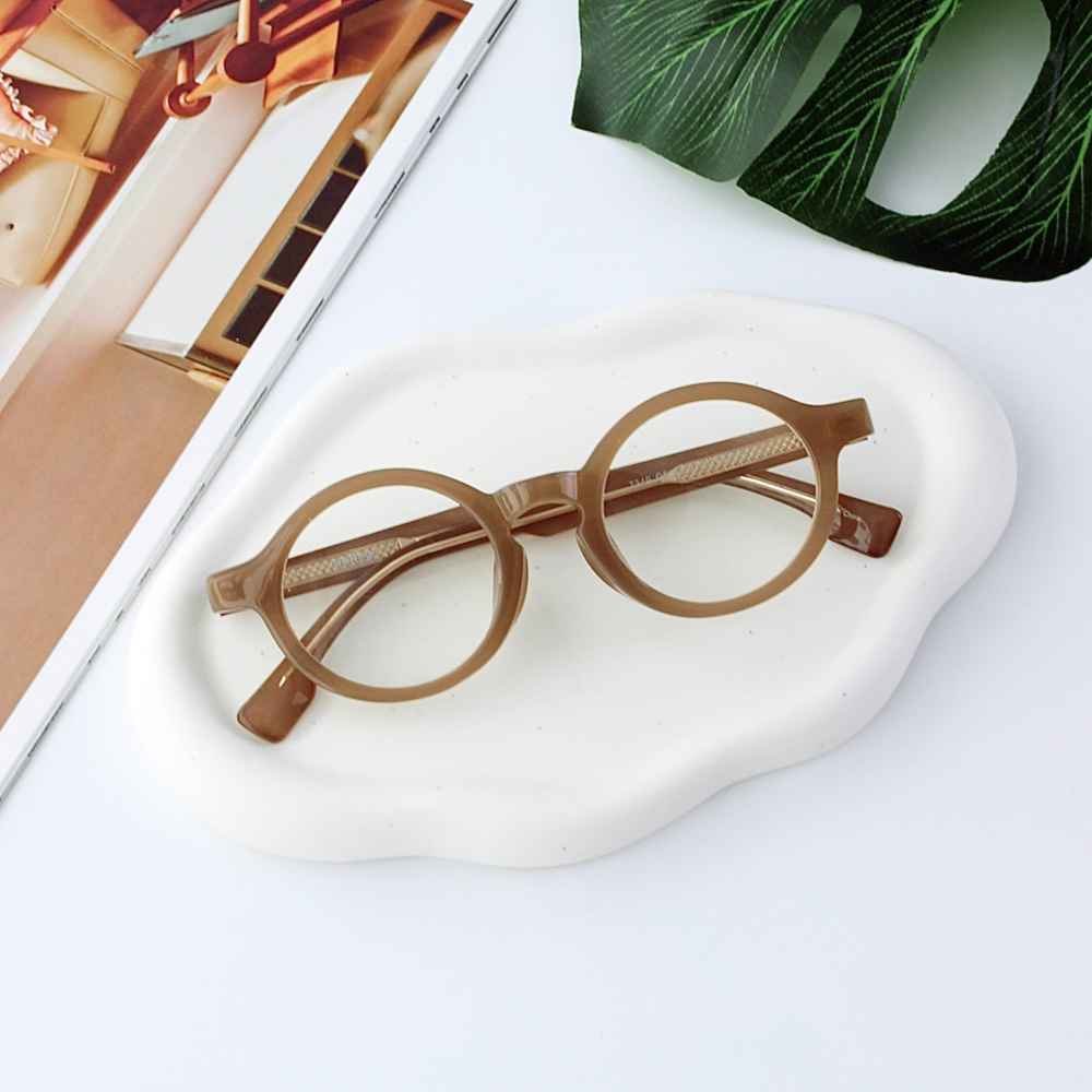 김구안경 긱시크 호피 뿔테안경 동그란 변색렌즈 원형 고도근시 안경테 허영만 - 상세 이미지 5