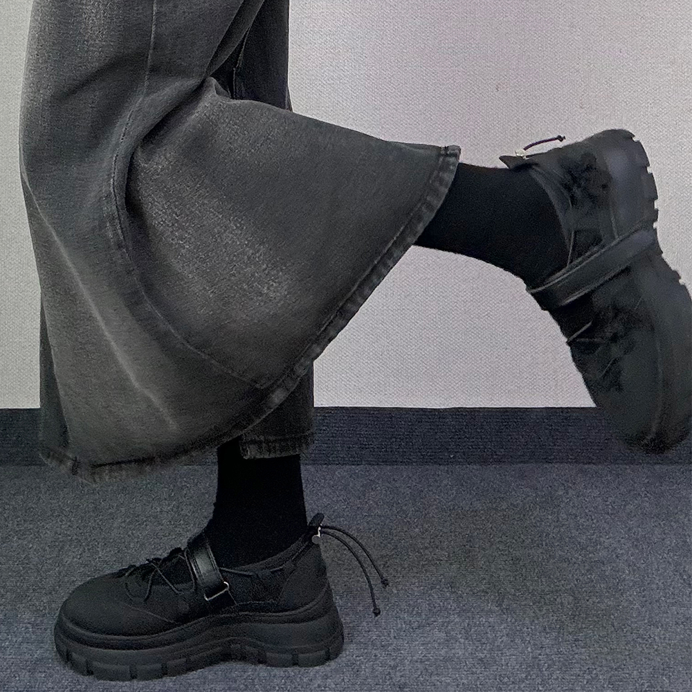 흑청데님스커트 데님 a라인 멕시 블랙 트임 워싱 롱스커트 치마 [S,M,L]