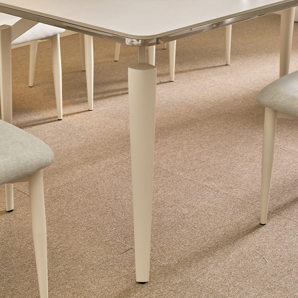 브린 1800 6인용 세트 다이닝 테이블 포세린 세라믹 식탁 의자6