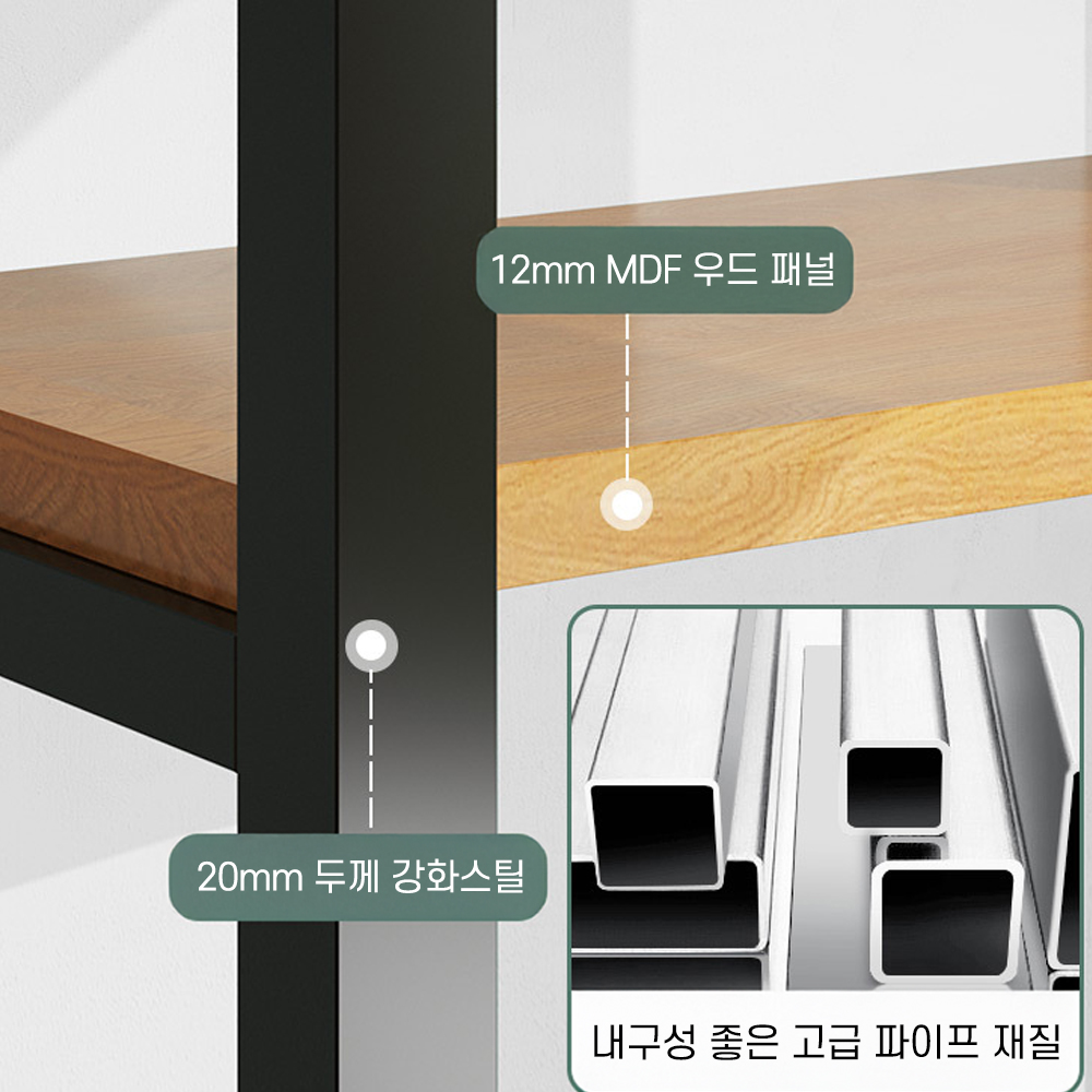 드럼 세탁기 선반 베란다 수납 장 건조기 위 받침대 3단, 통돌이형 173x34x70cm, 화이트 이미지 6